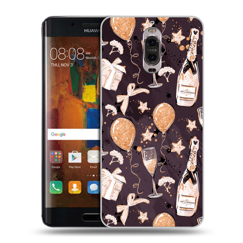 Пластиковый чехол на Huawei Mate 9 Pro с принтом Новый год Пластиковый чехол на Huawei Mate 9 Pro с принтом Новый год