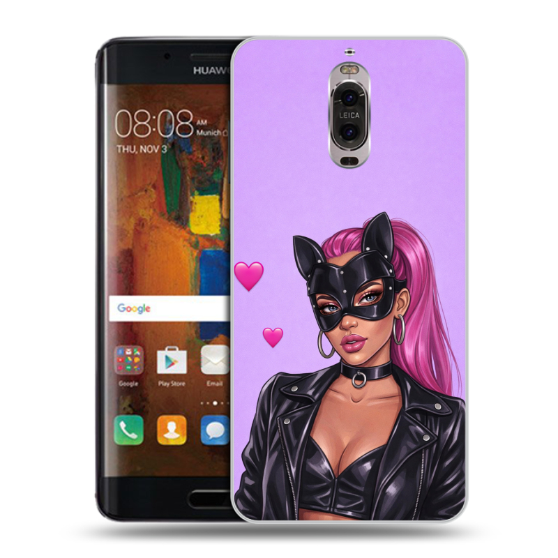 Пластиковый чехол на Huawei Mate 9 Pro с принтом женский Пластиковый чехол на Huawei Mate 9 Pro с принтом женский