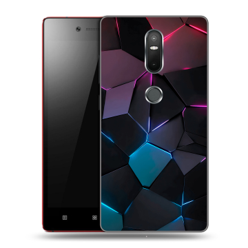 Силиконовый чехол на Lenovo Phab 2 Plus с принтом Геометрия неона Силиконовый чехол на Lenovo Phab 2 Plus с принтом Геометрия неона