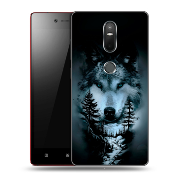 Силиконовый чехол на Lenovo Phab 2 Plus с принтом Лесной волк Силиконовый чехол на Lenovo Phab 2 Plus с принтом Лесной волк
