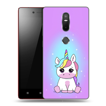 Силиконовый чехол на Lenovo Phab 2 Plus с принтом Единорог Силиконовый чехол на Lenovo Phab 2 Plus с принтом Единорог
