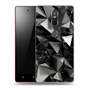 Силиконовый чехол на Lenovo Phab 2 Plus с принтом Черные кристаллы Силиконовый чехол на Lenovo Phab 2 Plus с принтом Черные кристаллы