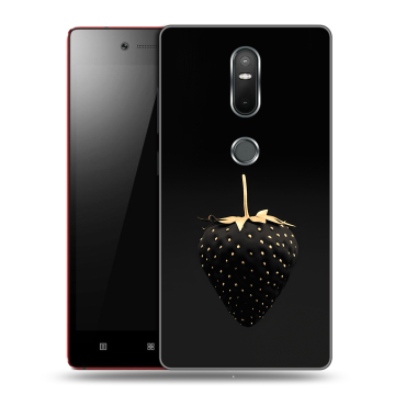 Силиконовый чехол на Lenovo Phab 2 Plus с принтом Черная клубника Силиконовый чехол на Lenovo Phab 2 Plus с принтом Черная клубника