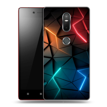 Силиконовый чехол на Lenovo Phab 2 Plus с принтом Абстракция неон Силиконовый чехол на Lenovo Phab 2 Plus с принтом Абстракция неон