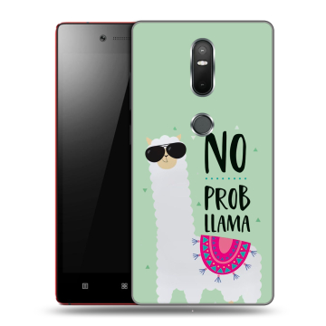 Силиконовый чехол на Lenovo Phab 2 Plus с принтом Лама Силиконовый чехол на Lenovo Phab 2 Plus с принтом Лама