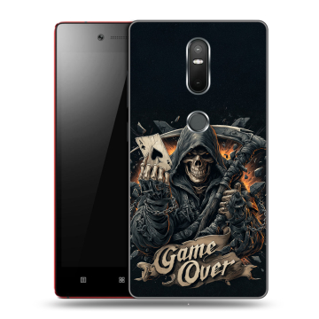 Силиконовый чехол на Lenovo Phab 2 Plus с принтом Скелет карты Силиконовый чехол на Lenovo Phab 2 Plus с принтом Скелет карты