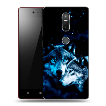 Силиконовый чехол на Lenovo Phab 2 Plus с принтом Волки Силиконовый чехол на Lenovo Phab 2 Plus с принтом Волки