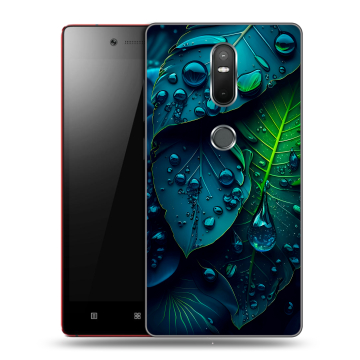 Силиконовый чехол на Lenovo Phab 2 Plus с принтом Листья Силиконовый чехол на Lenovo Phab 2 Plus с принтом Листья
