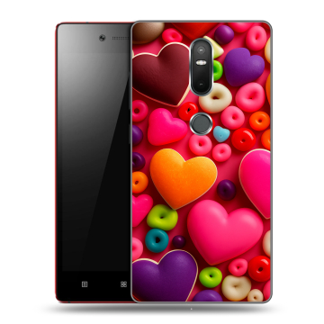 Силиконовый чехол на Lenovo Phab 2 Plus с принтом Сердечки Силиконовый чехол на Lenovo Phab 2 Plus с принтом Сердечки