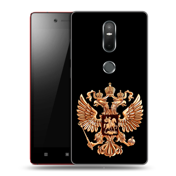 Силиконовый чехол на Lenovo Phab 2 Plus с принтом Герб России золотой