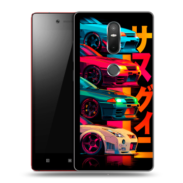 Силиконовый чехол на Lenovo Phab 2 Plus с принтом Гоночные машины Силиконовый чехол на Lenovo Phab 2 Plus с принтом Гоночные машины