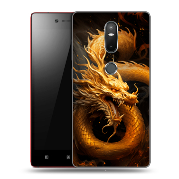 Силиконовый чехол на Lenovo Phab 2 Plus с принтом Золотой дракон