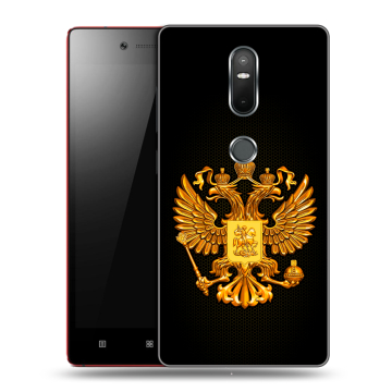 Силиконовый чехол на Lenovo Phab 2 Plus с принтом Герб России желтый Силиконовый чехол на Lenovo Phab 2 Plus с принтом Герб России желтый