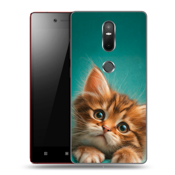 Силиконовый чехол на Lenovo Phab 2 Plus с принтом котенок Силиконовый чехол на Lenovo Phab 2 Plus с принтом котенок