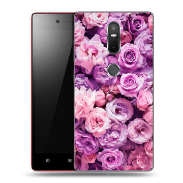 Силиконовый чехол на Lenovo Phab 2 Plus с принтом лавандовые розы Силиконовый чехол на Lenovo Phab 2 Plus с принтом лавандовые розы