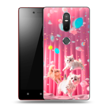 Силиконовый чехол на Lenovo Phab 2 Plus с принтом милые котики Силиконовый чехол на Lenovo Phab 2 Plus с принтом милые котики