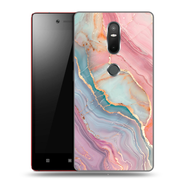 Силиконовый чехол на Lenovo Phab 2 Plus с принтом розовый мрамор Силиконовый чехол на Lenovo Phab 2 Plus с принтом розовый мрамор
