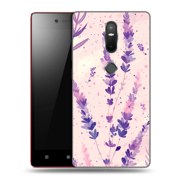 Силиконовый чехол на Lenovo Phab 2 Plus с принтом цветы лаванда Силиконовый чехол на Lenovo Phab 2 Plus с принтом цветы лаванда