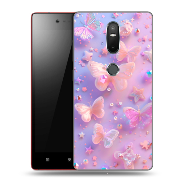 Силиконовый чехол на Lenovo Phab 2 Plus с принтом Бабочки