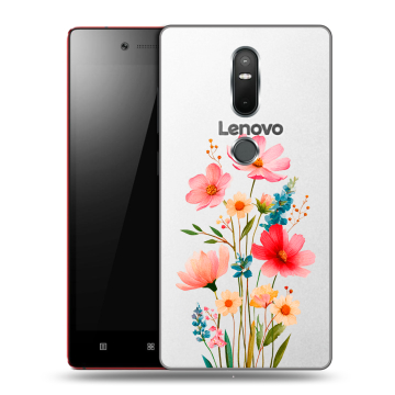 Силиконовый чехол на Lenovo Phab 2 Plus с принтом Цветы