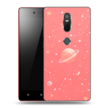 Силиконовый чехол на Lenovo Phab 2 Plus с принтом Розовый космос