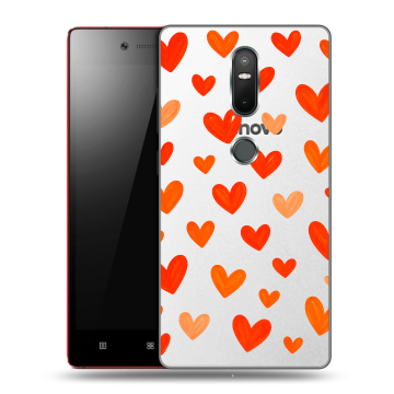 Силиконовый чехол на Lenovo Phab 2 Plus с принтом Сердечки
