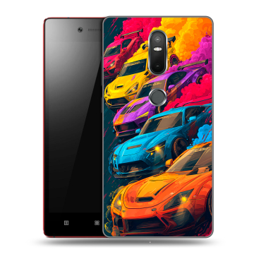 Силиконовый чехол на Lenovo Phab 2 Plus с принтом Тачки