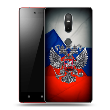 Силиконовый чехол на Lenovo Phab 2 Plus с принтом Флаг России Силиконовый чехол на Lenovo Phab 2 Plus с принтом Флаг России