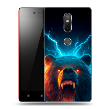 Силиконовый чехол на Lenovo Phab 2 Plus с принтом Медведь Силиконовый чехол на Lenovo Phab 2 Plus с принтом Медведь