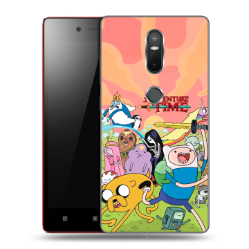 Силиконовый чехол на Lenovo Phab 2 Plus с принтом Adventure time Время приключений Силиконовый чехол на Lenovo Phab 2 Plus с принтом Adventure time Время приключений