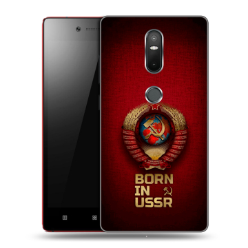 Силиконовый чехол на Lenovo Phab 2 Plus с принтом Флаг Герб СССР Силиконовый чехол на Lenovo Phab 2 Plus с принтом Флаг Герб СССР