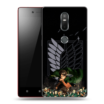 Силиконовый чехол на Lenovo Phab 2 Plus с принтом Атака титанов Силиконовый чехол на Lenovo Phab 2 Plus с принтом Атака титанов