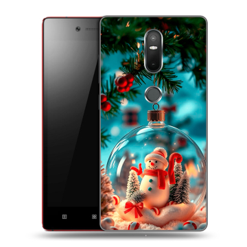Силиконовый чехол на Lenovo Phab 2 Plus с принтом Новый год Силиконовый чехол на Lenovo Phab 2 Plus с принтом Новый год