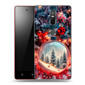 Силиконовый чехол на Lenovo Phab 2 Plus с принтом Новый год Силиконовый чехол на Lenovo Phab 2 Plus с принтом Новый год