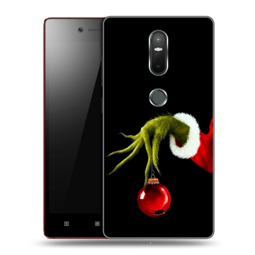 Силиконовый чехол на Lenovo Phab 2 Plus с принтом Новый год Гринч Силиконовый чехол на Lenovo Phab 2 Plus с принтом Новый год Гринч