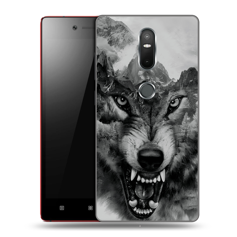 Пластиковый чехол на Lenovo Phab 2 Plus с принтом Волк Пластиковый чехол на Lenovo Phab 2 Plus с принтом Волк