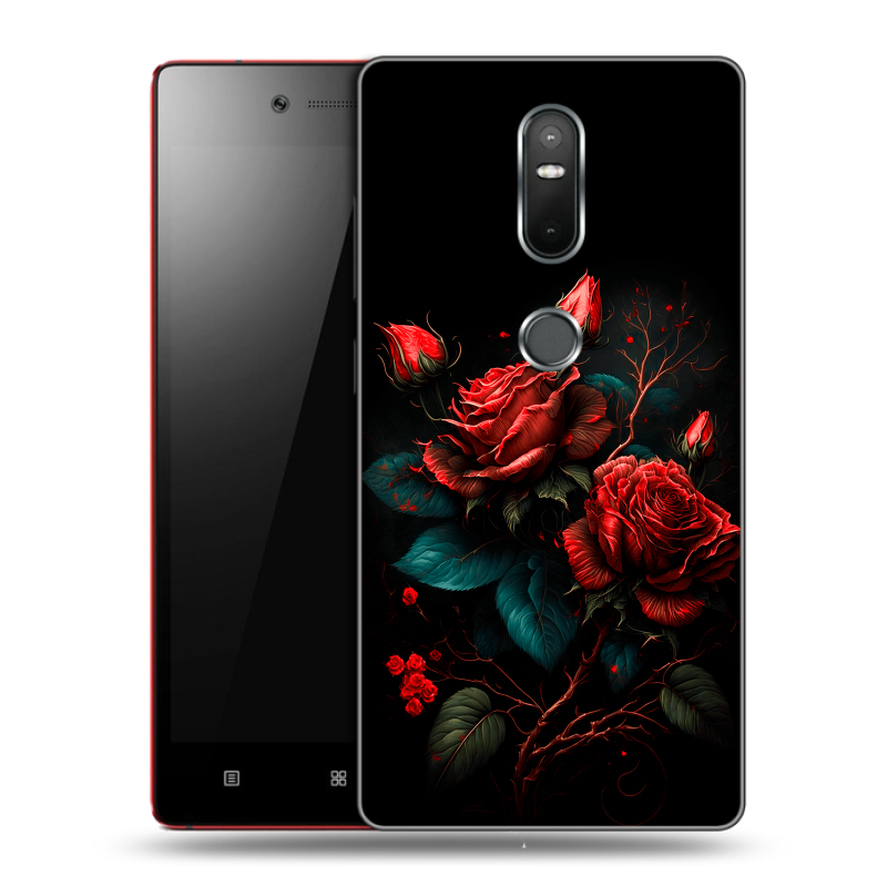 Пластиковый чехол на Lenovo Phab 2 Plus с принтом Розы красные Пластиковый чехол на Lenovo Phab 2 Plus с принтом Розы красные