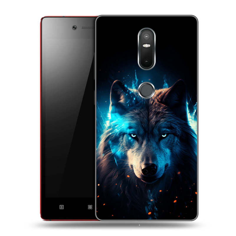 Пластиковый чехол на Lenovo Phab 2 Plus с принтом Волк ночной Пластиковый чехол на Lenovo Phab 2 Plus с принтом Волк ночной