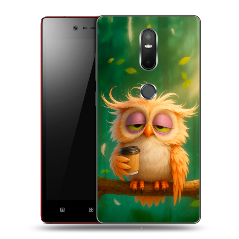 Пластиковый чехол на Lenovo Phab 2 Plus с принтом сова Пластиковый чехол на Lenovo Phab 2 Plus с принтом сова