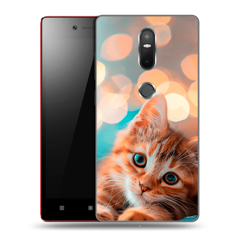 Силиконовый чехол на Lenovo Phab 2 Plus с принтом котик Силиконовый чехол на Lenovo Phab 2 Plus с принтом котик