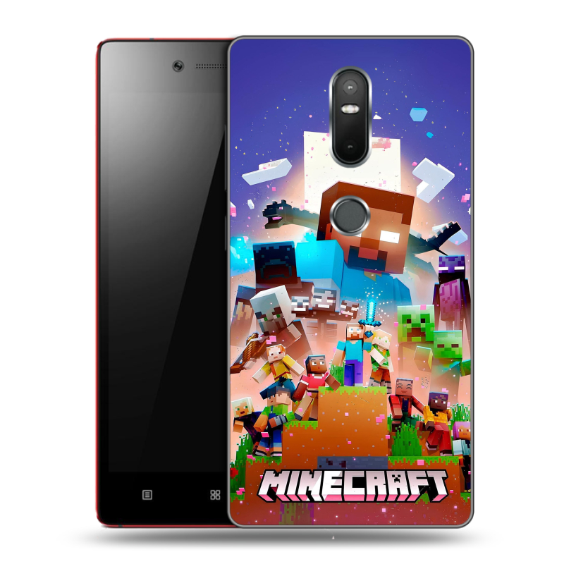 Силиконовый чехол на Lenovo Phab 2 Plus с принтом Майнкрафт Minecraft Силиконовый чехол на Lenovo Phab 2 Plus с принтом Майнкрафт Minecraft