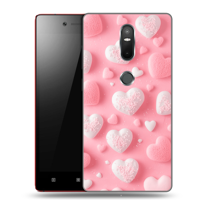 Пластиковый чехол на Lenovo Phab 2 Plus с принтом Сердечки Пластиковый чехол на Lenovo Phab 2 Plus с принтом Сердечки