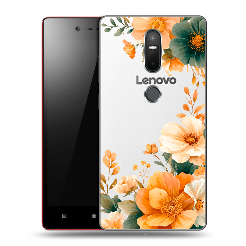 Силиконовый чехол на Lenovo Phab 2 Plus с принтом Цветы принт Силиконовый чехол на Lenovo Phab 2 Plus с принтом Цветы принт