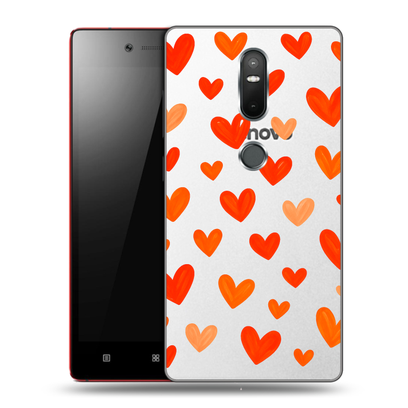Силиконовый чехол на Lenovo Phab 2 Plus с принтом Сердечки Силиконовый чехол на Lenovo Phab 2 Plus с принтом Сердечки