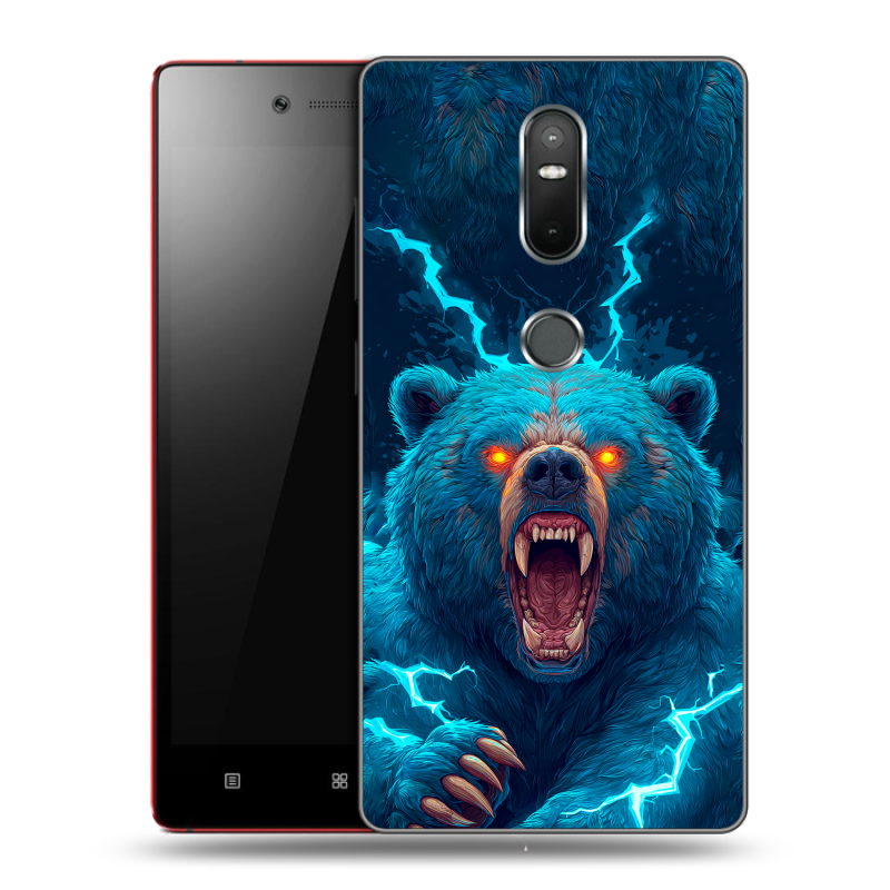 Силиконовый чехол на Lenovo Phab 2 Plus с принтом Медведь Силиконовый чехол на Lenovo Phab 2 Plus с принтом Медведь