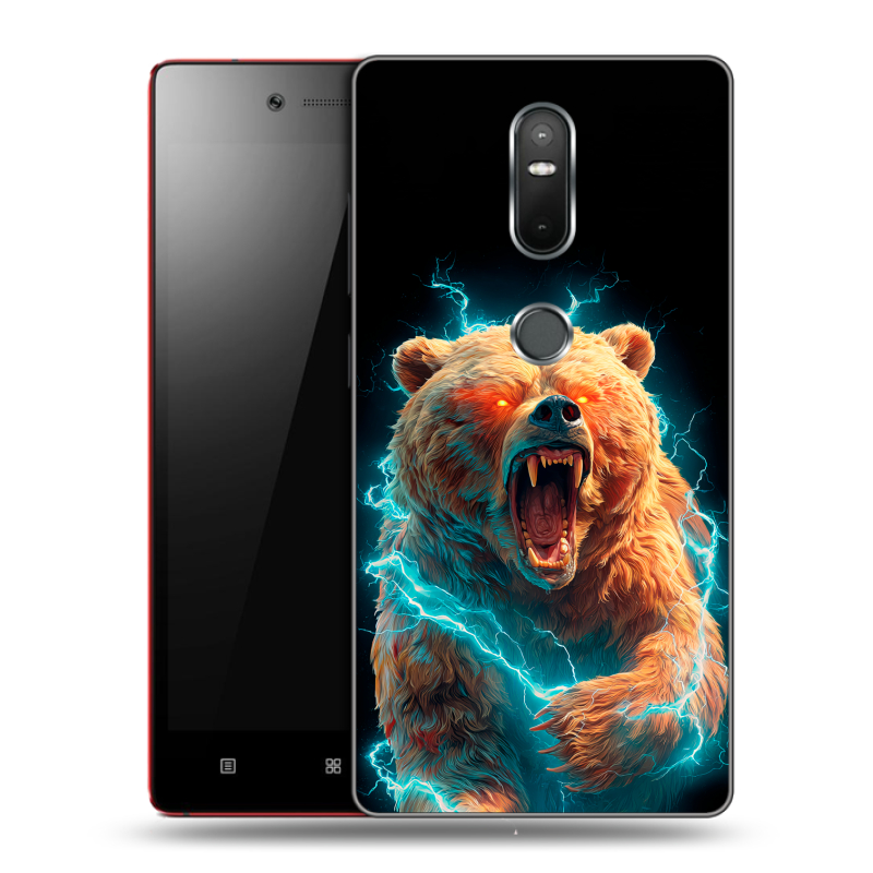 Силиконовый чехол на Lenovo Phab 2 Plus с принтом Медведь Силиконовый чехол на Lenovo Phab 2 Plus с принтом Медведь