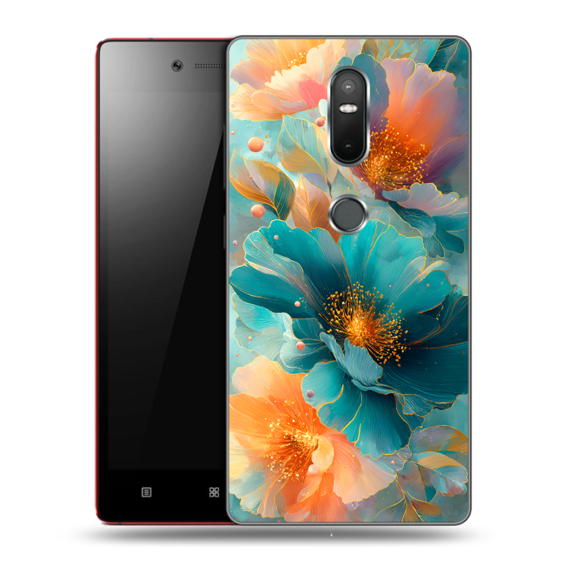 Силиконовый чехол на Lenovo Phab 2 Plus с принтом Цветы Силиконовый чехол на Lenovo Phab 2 Plus с принтом Цветы