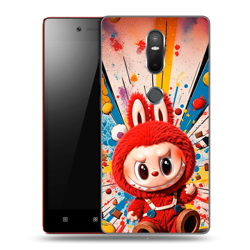 Пластиковый чехол на Lenovo Phab 2 Plus с принтом Labubu Лабубу Пластиковый чехол на Lenovo Phab 2 Plus с принтом Labubu Лабубу