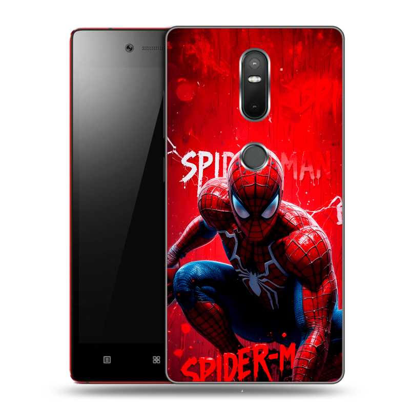 Пластиковый чехол на Lenovo Phab 2 Plus с принтом Spiderman Человек паук Пластиковый чехол на Lenovo Phab 2 Plus с принтом Spiderman Человек паук