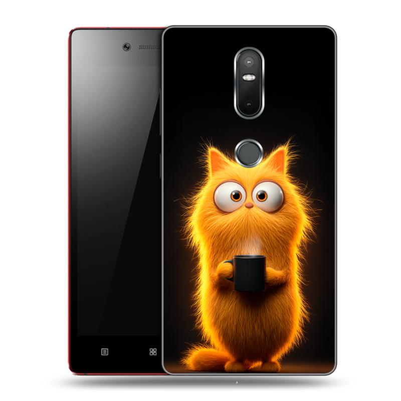 Пластиковый чехол на Lenovo Phab 2 Plus с принтом Смешной кот Пластиковый чехол на Lenovo Phab 2 Plus с принтом Смешной кот